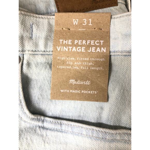 Madewell The Perfect Vintage Jeans High Rise Tapered Leg Chestnut Wash NWT 31 - Picture 7 of 12